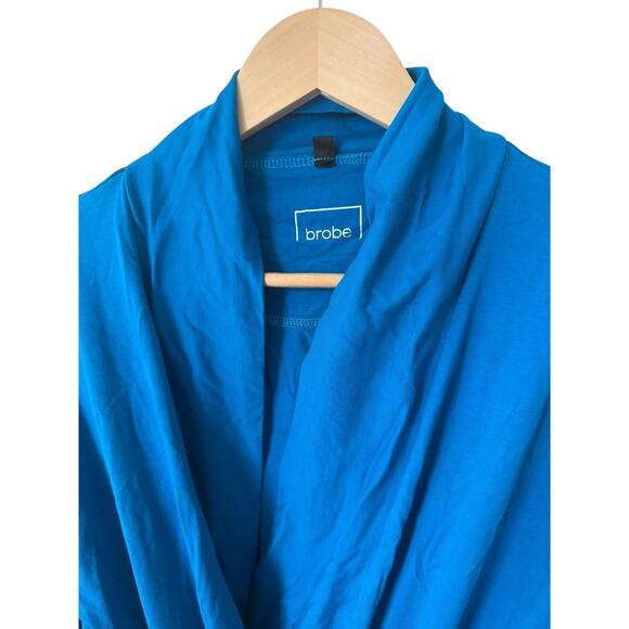 BROBE Post Surgery Recovery Robe XL Blue Tie Front Soft Stretchy - Picture 3 of 5